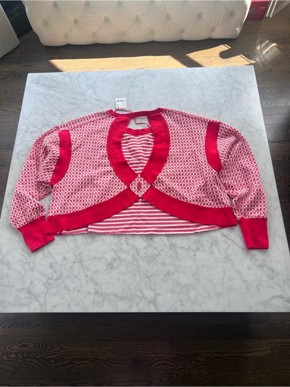 NWT FP Movement by Free People My Time Textured Layer Victory Red Size XS - Picture 10 of 16